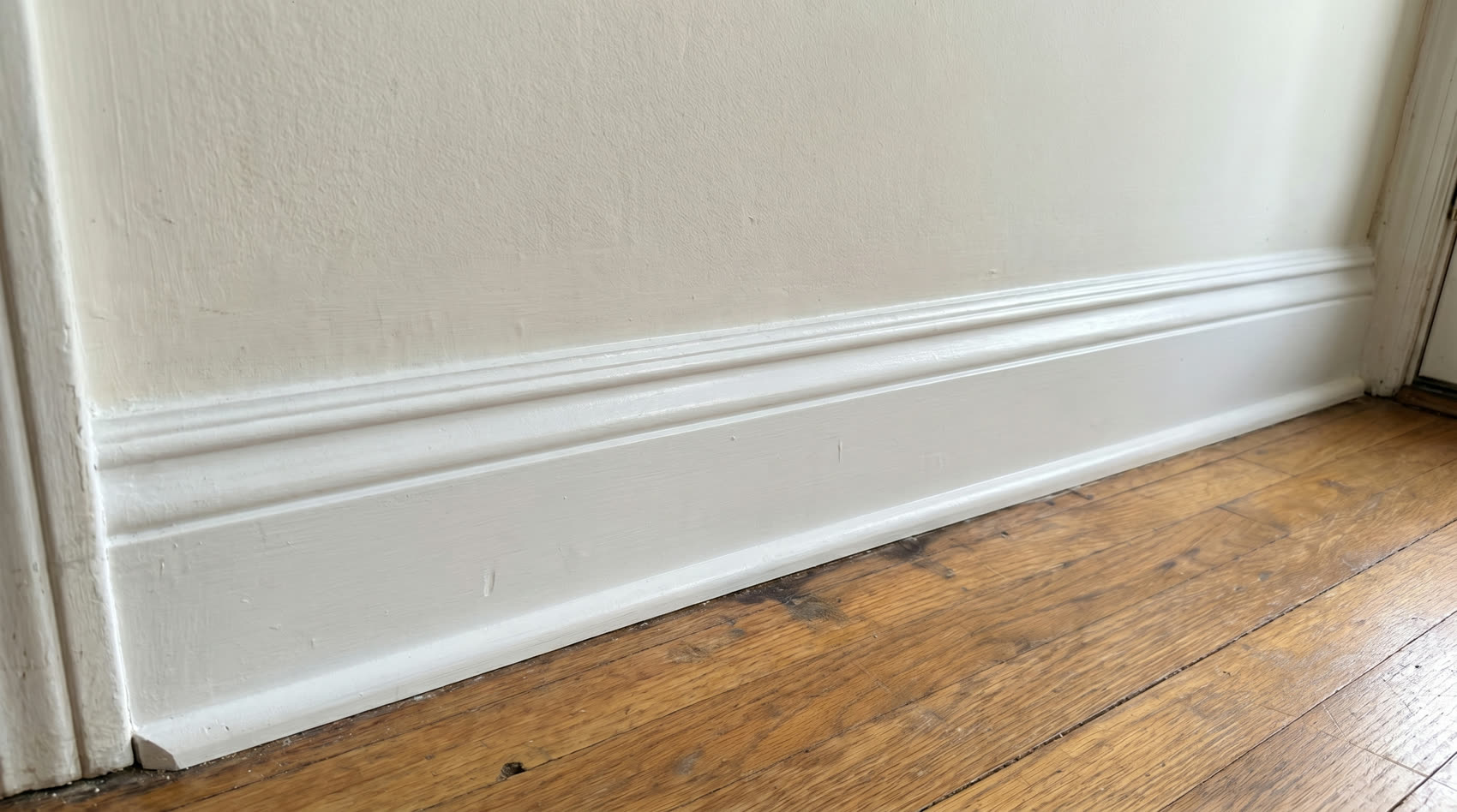Repaired baseboard
