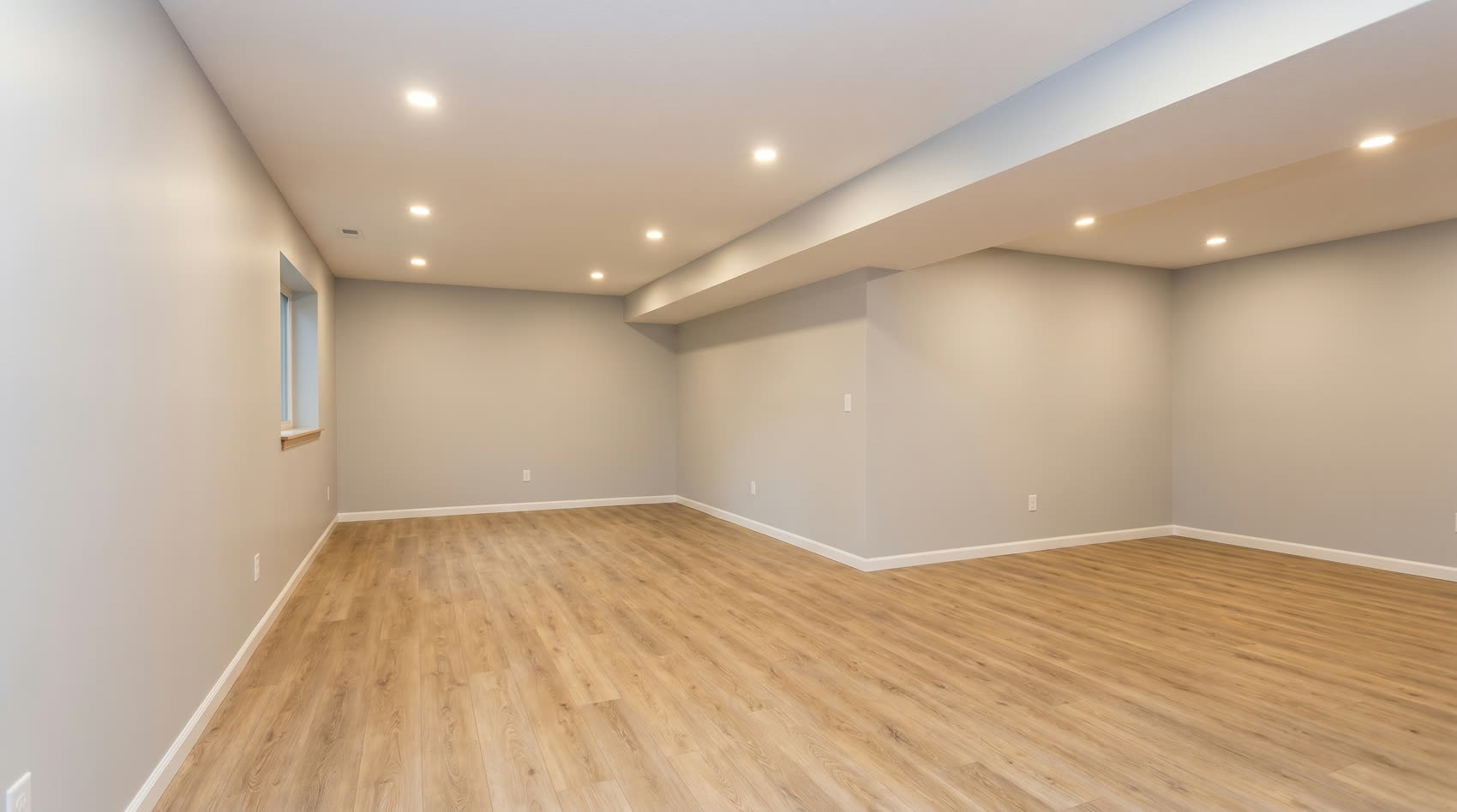 Finished basement room